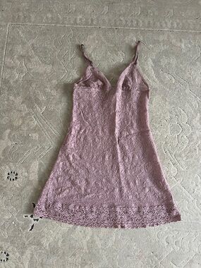 Victoria's Secret Lace Chemise Slip - Dusty Lavender